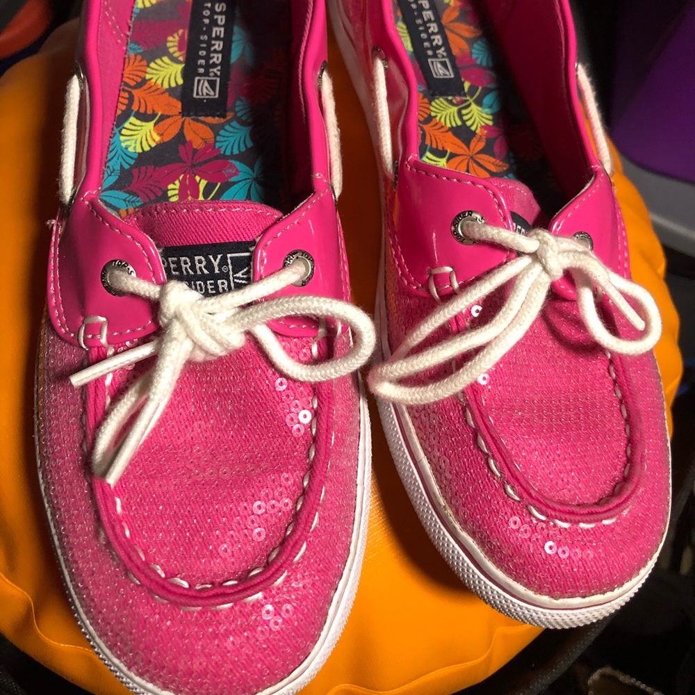 Sperry Boat shoes sequence pink VGUC